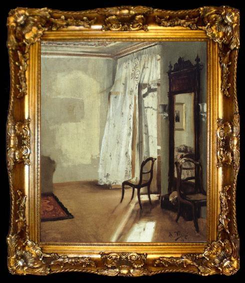 framed  Adolph von Menzel The Balcony Room, ta009-2